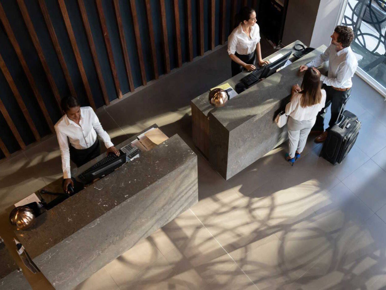 woman using calculator