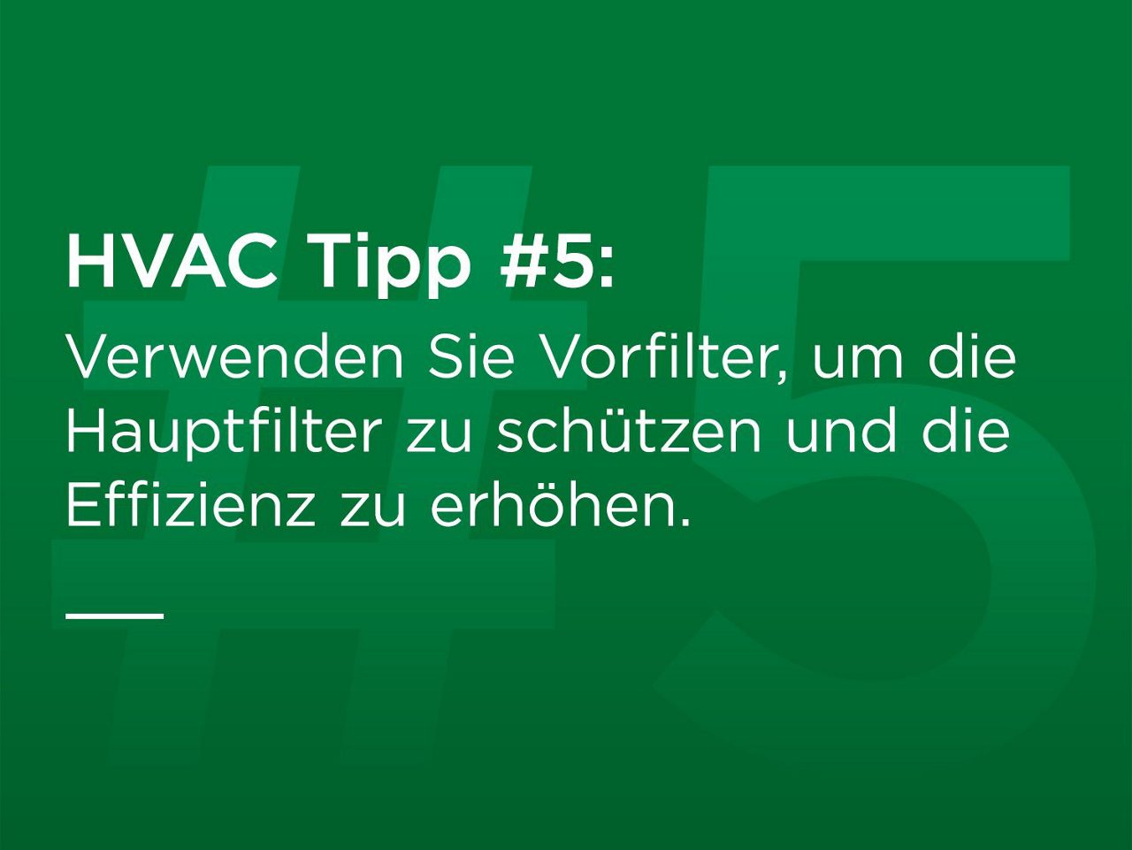 Nutzung von Vorfiltern