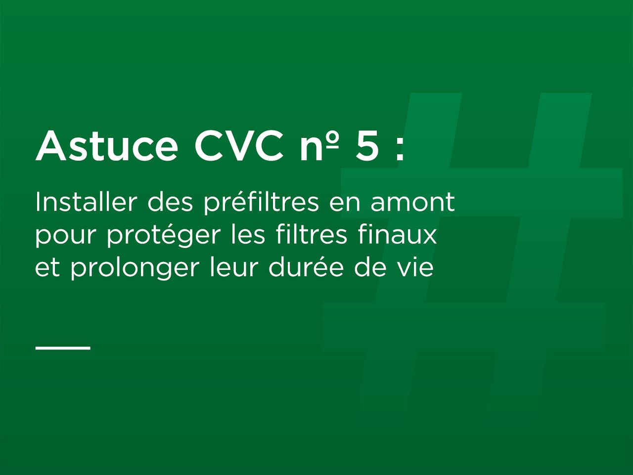 Utilisation du préfiltre