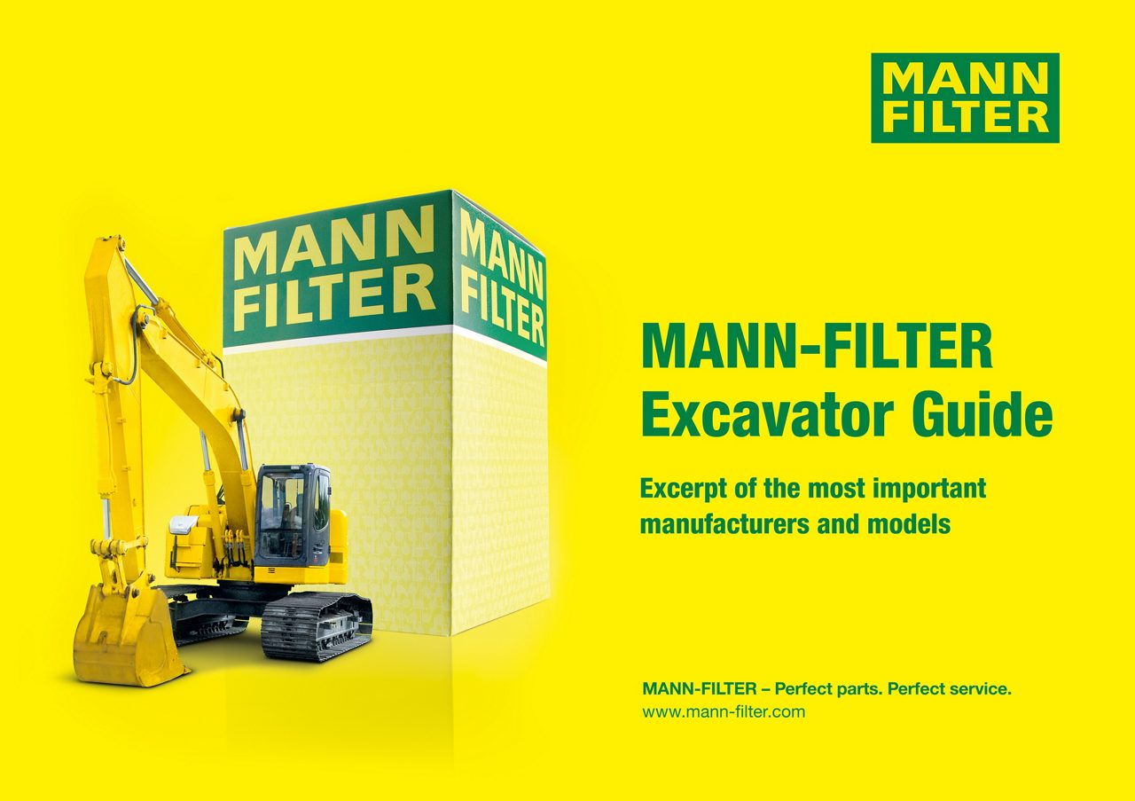MANN-FILTER bietet auch für Bagger die passenden Filterlösungen