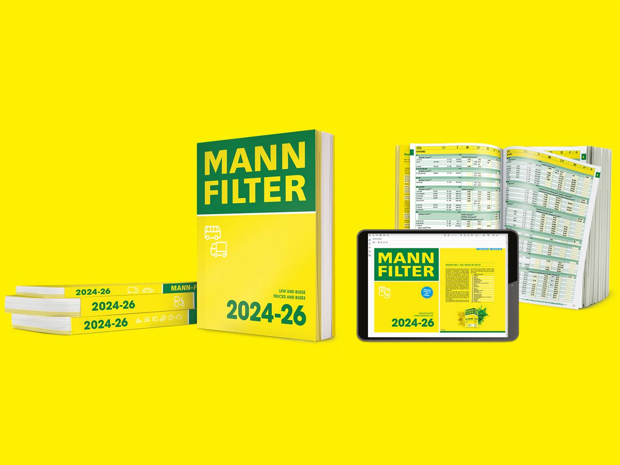Các phiên bản khác nhau của danh mục MANN-FILTER: trực tuyến và pdf.