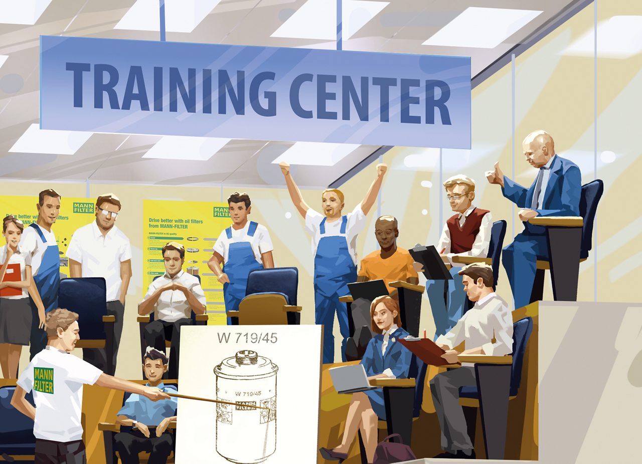 Im MANN-FILTER Schulungs Center lernt man Alles über Filterlösungen was man wissen muss