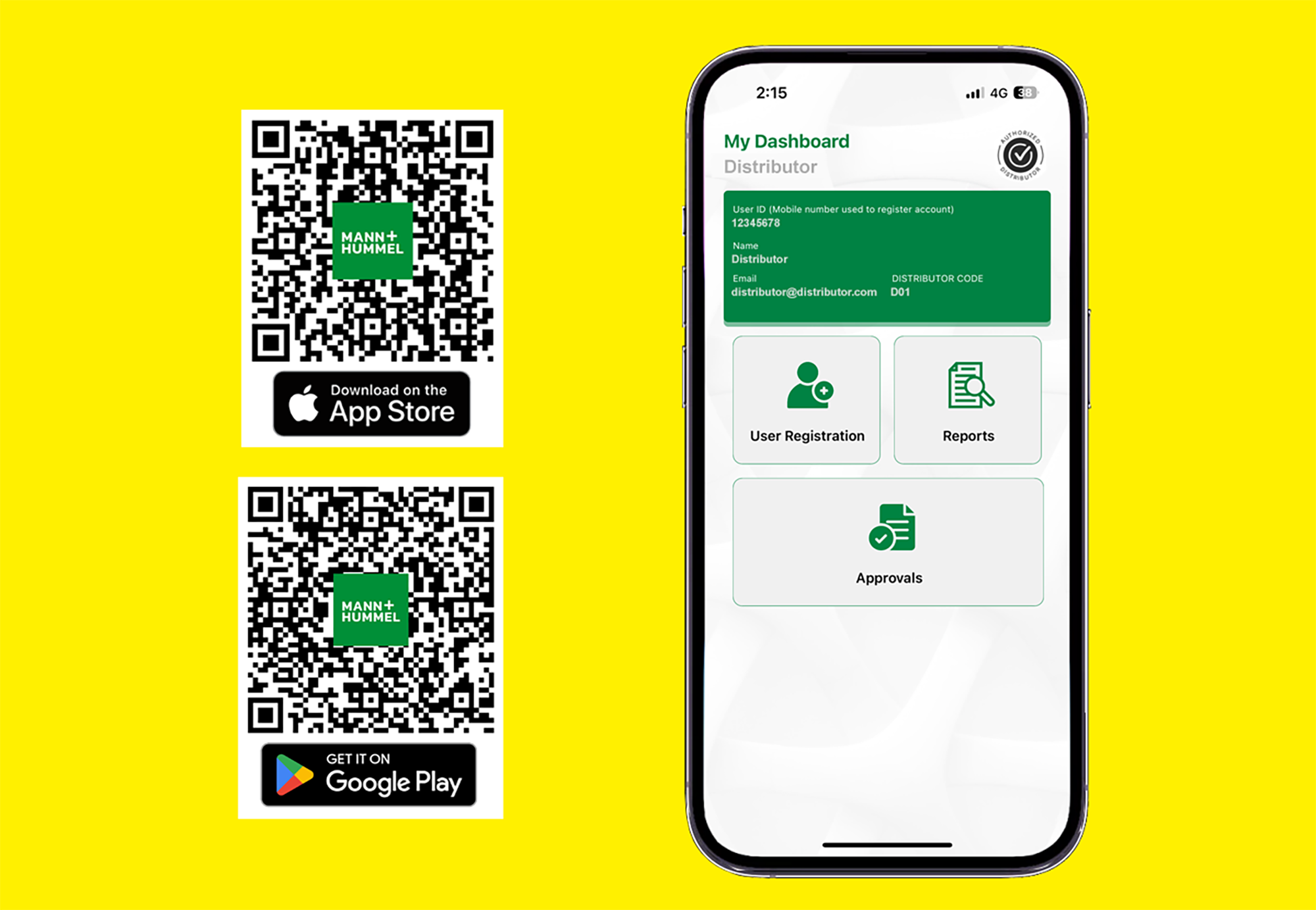 MANN FILTER Download Loyalty Program App Distributor Scan to download