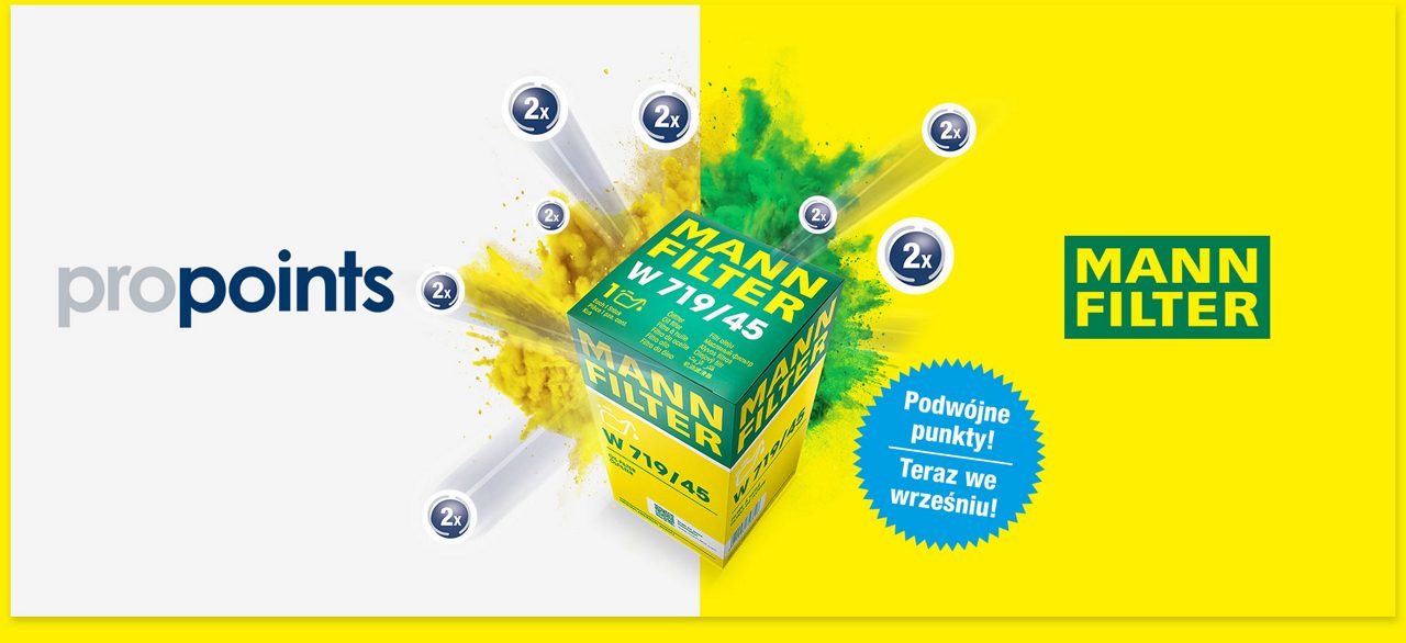 program bonusowy proPoints dla warsztatów – z silnymi partnerami, np. z marką premium MANN-FILTER