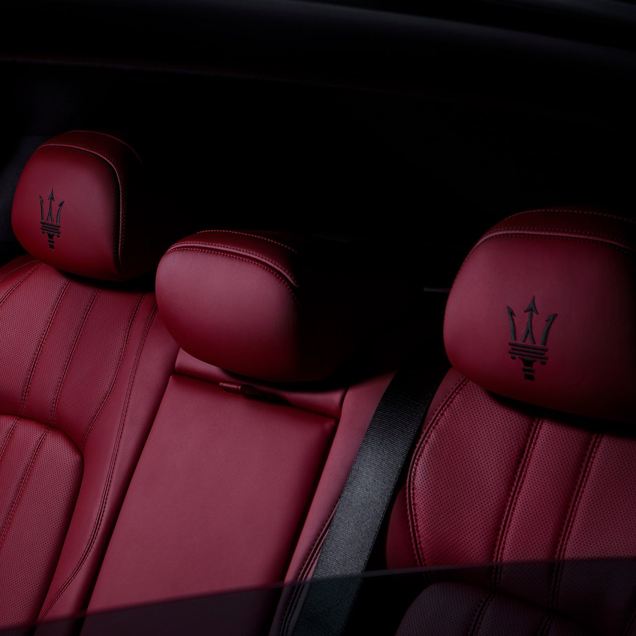 Maserati Levante - Rote Ledersitze - Rücksitzbank