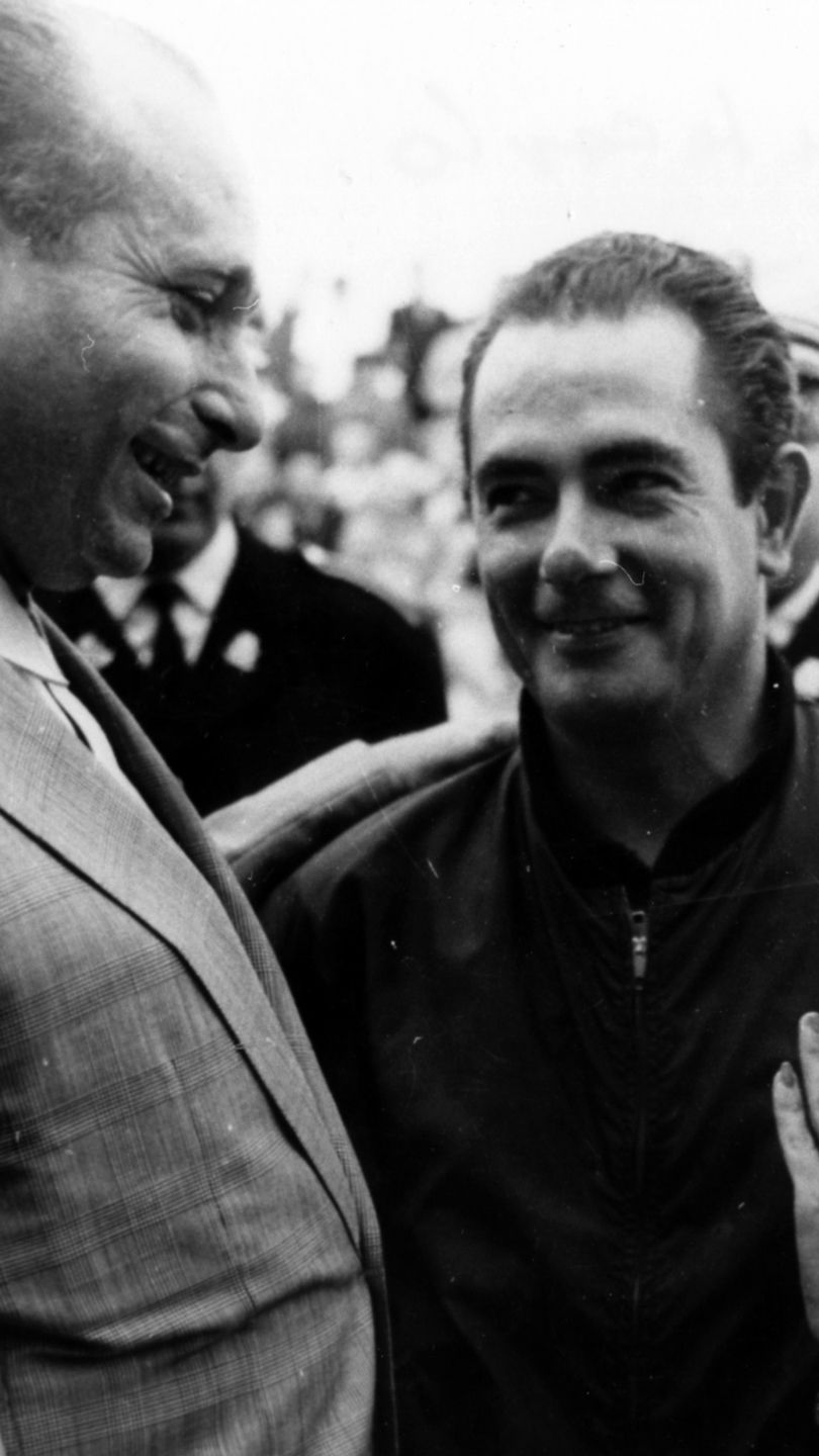 Juan Manuel Fangio y Gigi Villoresi