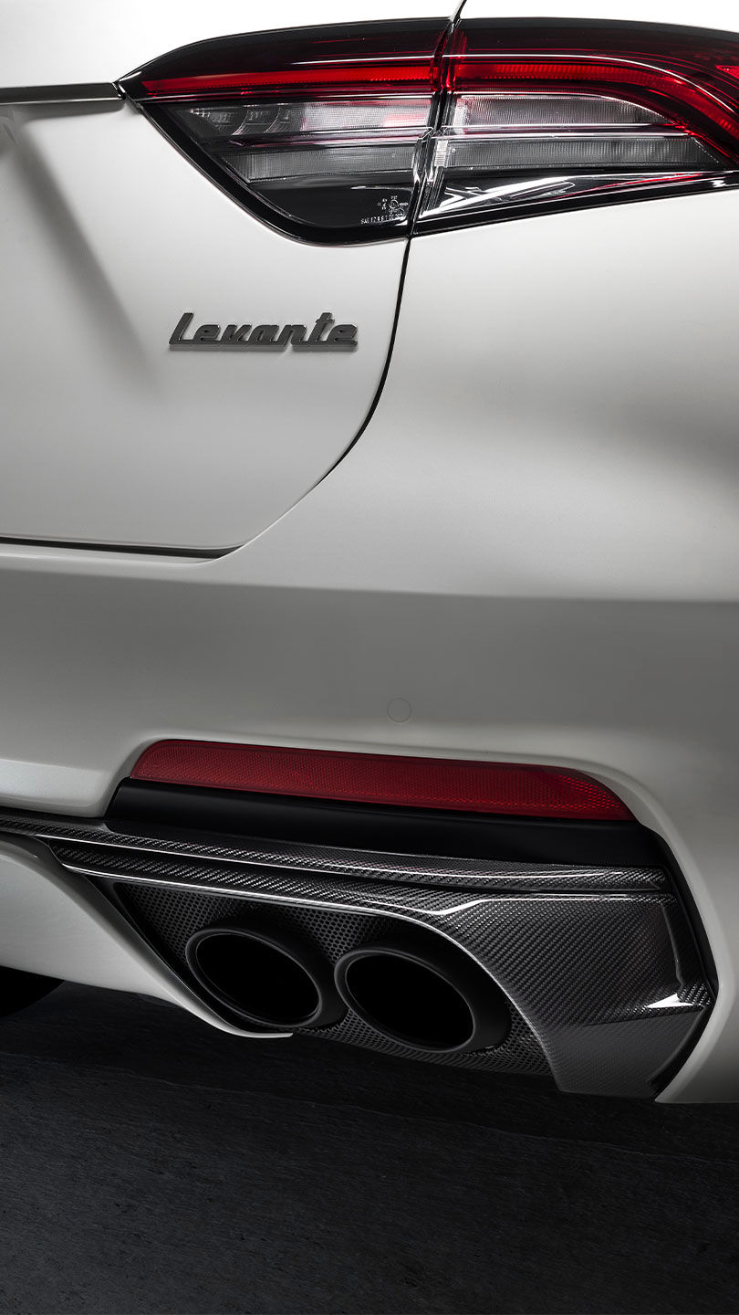 Closeup of Levante Exhaust