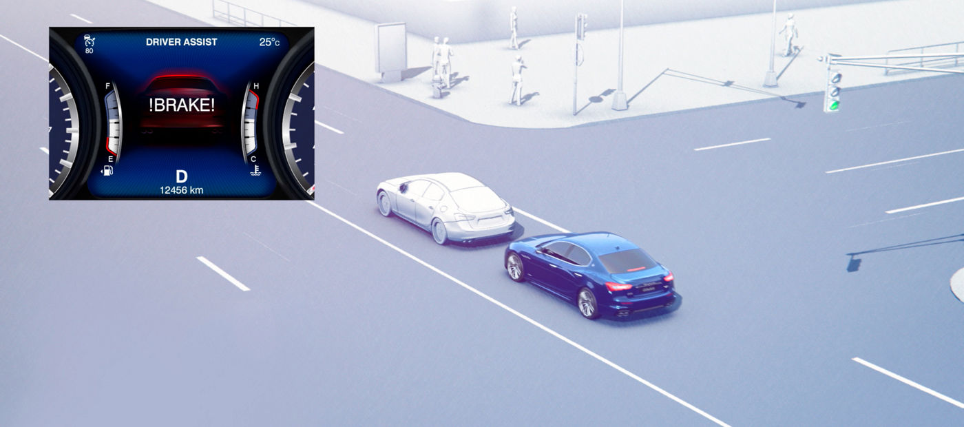 Maserati Forward Collision Warning Plus and the Autonomous Emergency Braking