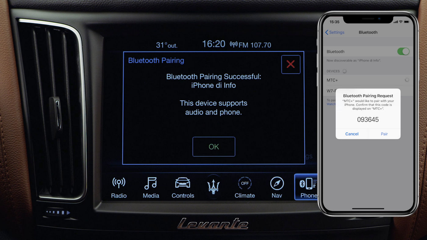 Infotainment System And Connection With Mobile Devices Maserati