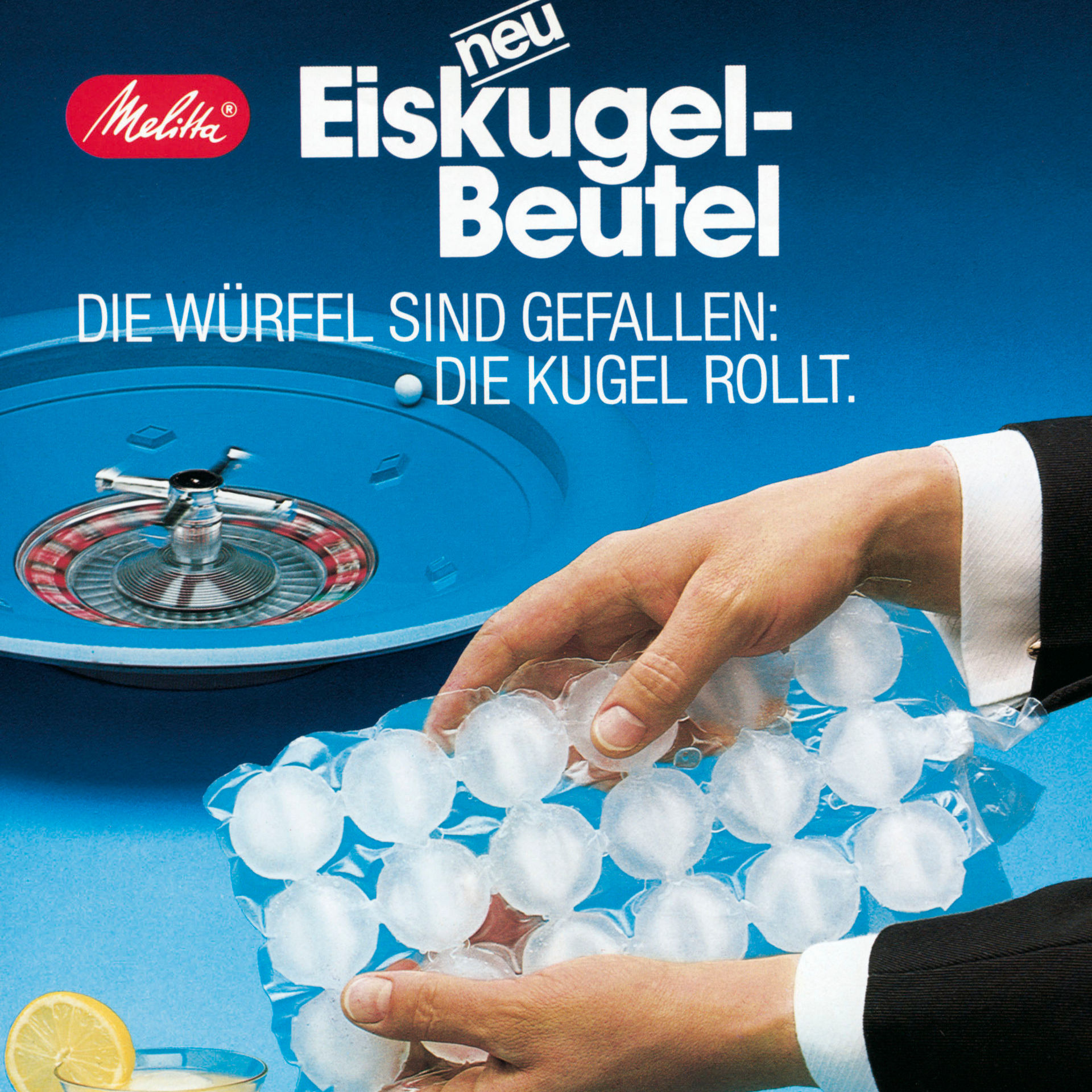 Anzeige Melitta Eiskugelbeutel von 1982