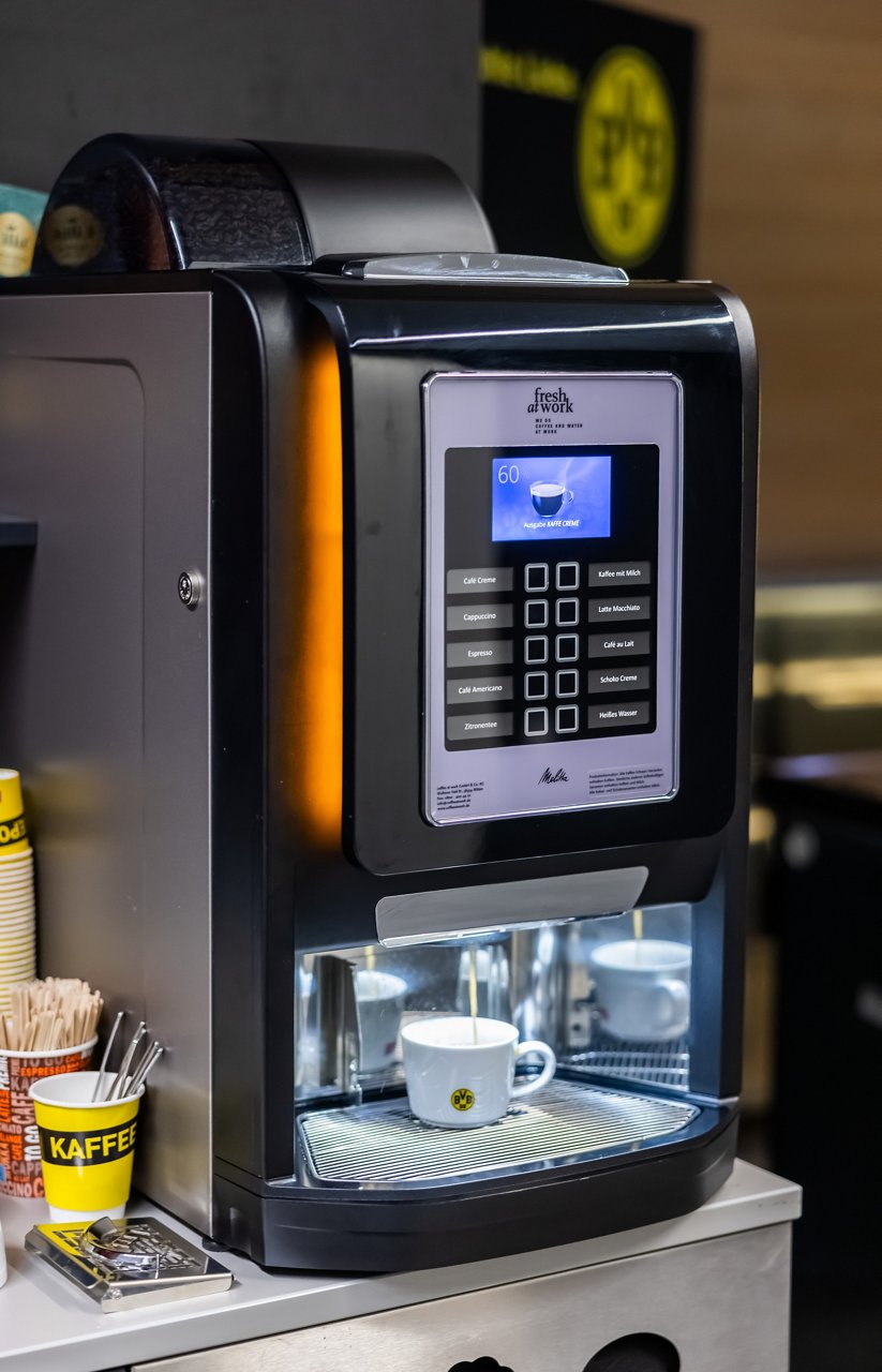 17.01.2024 Dortmund City - Fresh at work Event im Signal Iduna Park vom BVB - Melitta - Borussia Dortmund - Kaffee - schwarz gelb - Partnerschaft - Copyright Stephan Schuetze fuer Zilla Medien 
