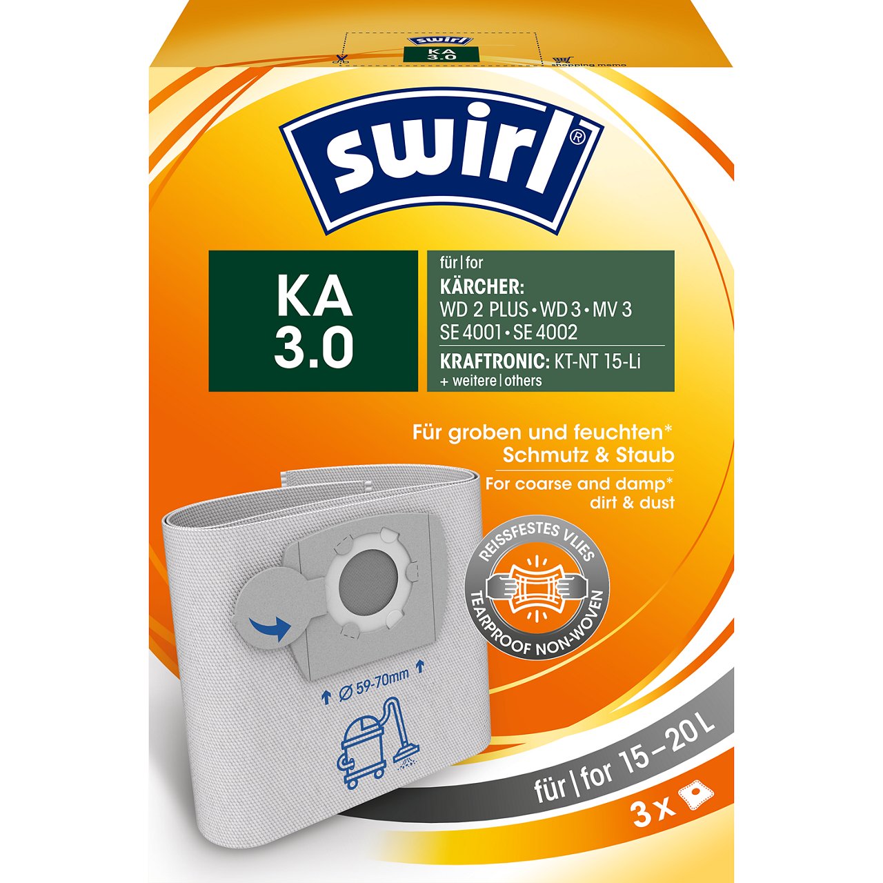 Swirl KA zakken voor alleszuigers