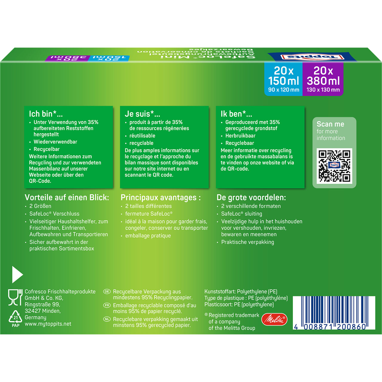 o 250457 6786553 4008871200860 6786552 TOP Mini Safeloc Bene 040-265