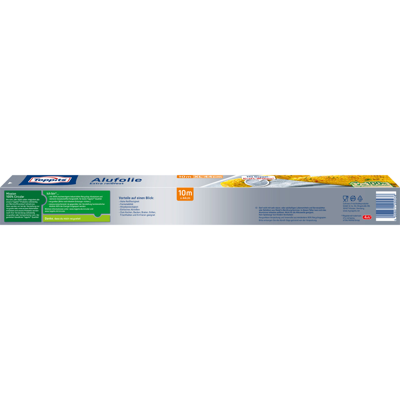 Toppits Alufolie XL Verpackung Rückseite