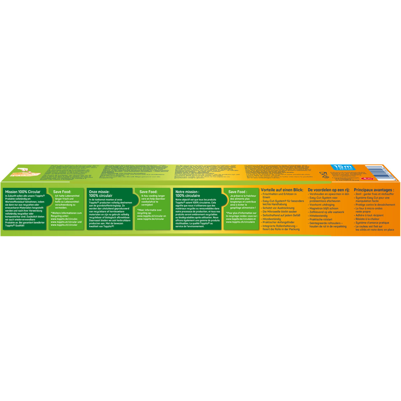 Toppits Microwellenfolie 2in1 15m Verpackung Rückseite