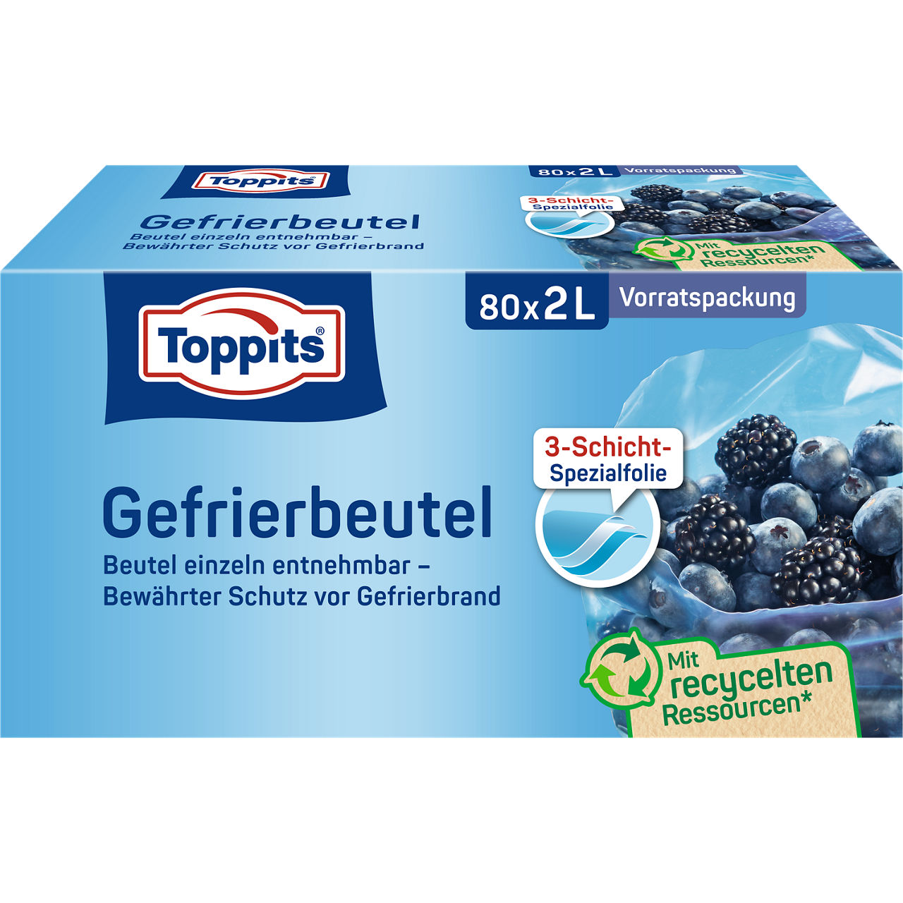 250457 6786617 4008871208125 6772806 TOP Freez Gefrierbeutel VP 80x2L DE 050-362