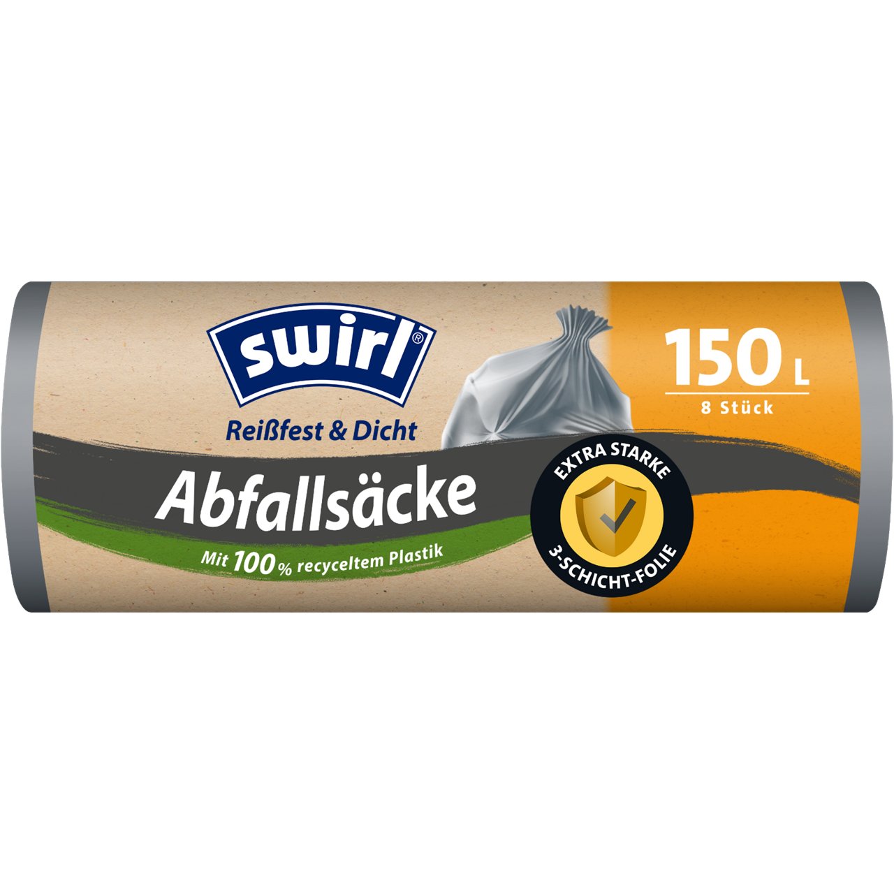 Swirl Abfallsäcke Verpackung Vorderseite - 150 Liter