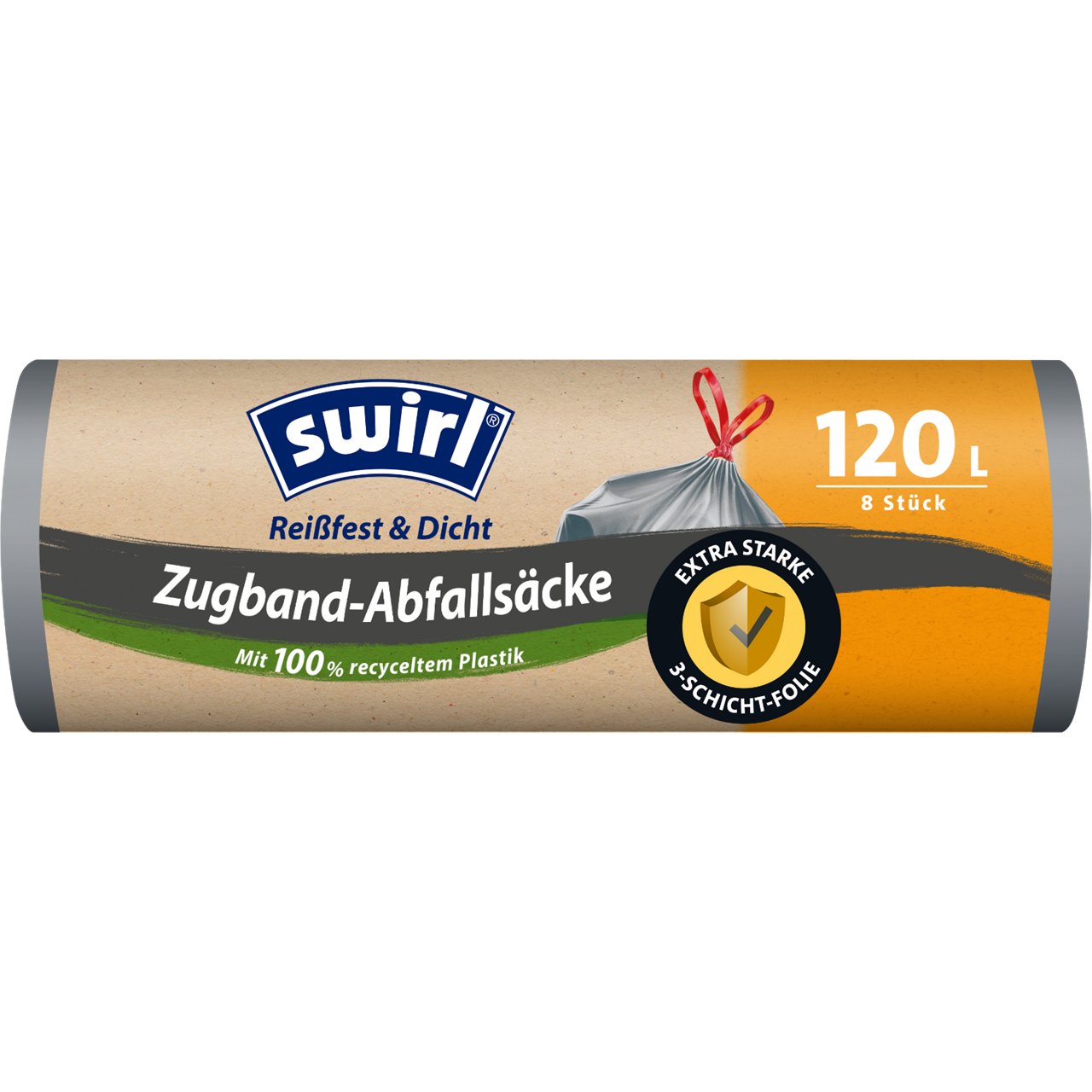 Swirl Abfallsäcke Verpackung Vorderseite - 120 Liter