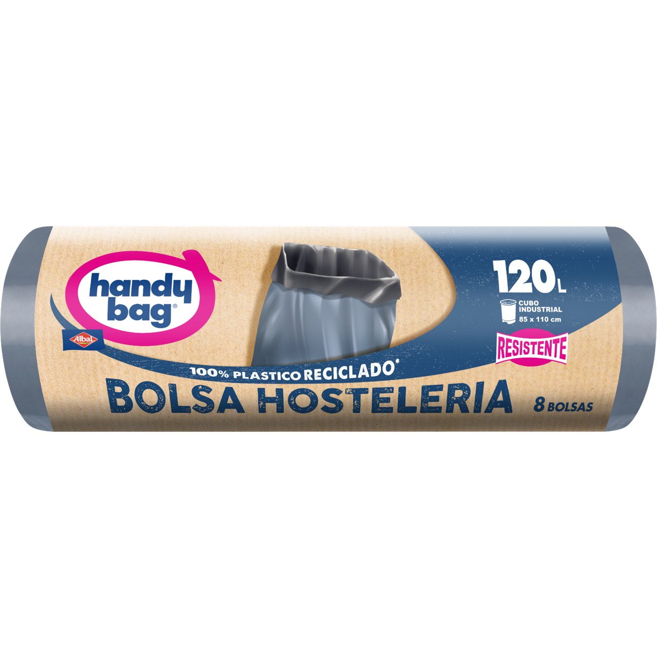 Rollo de bolsas de basura Handybag Hosteleria de 100 litros