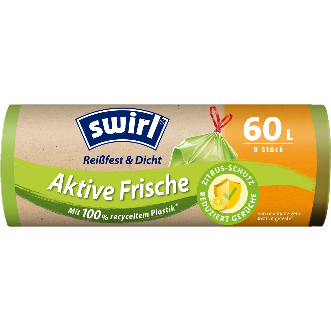 Swirl Müllbeutel Aktive Frische 60L Verpackung Vorderseite