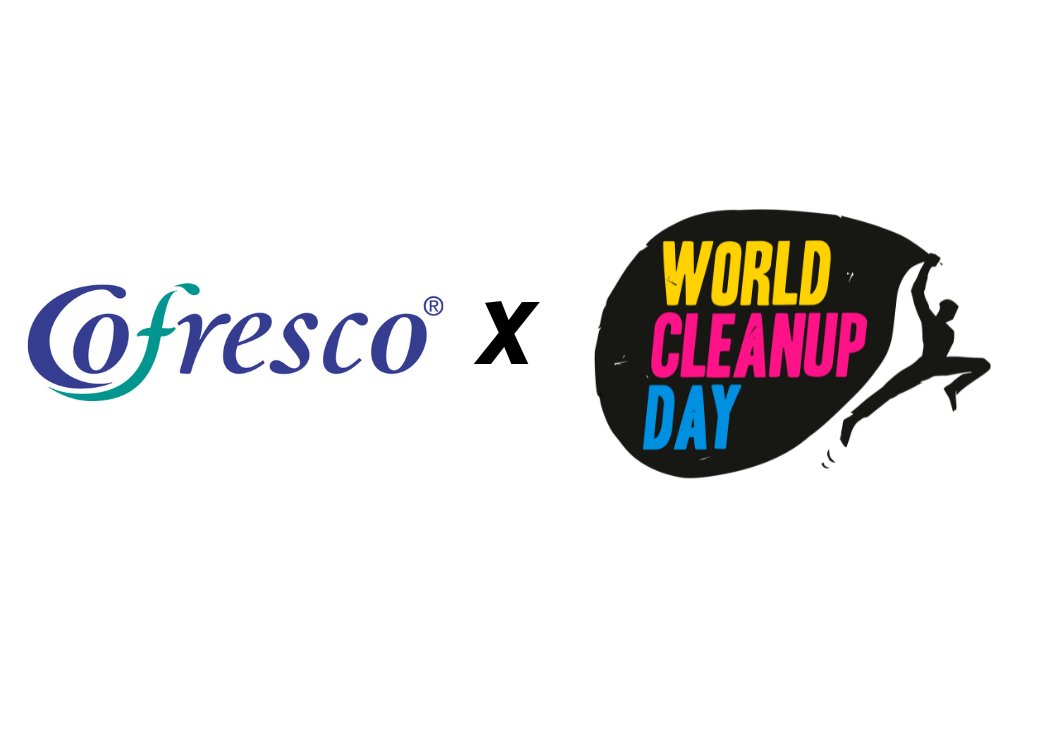 zwei Logos stehen nebeneinander: Cofresco und World Clean-up Day