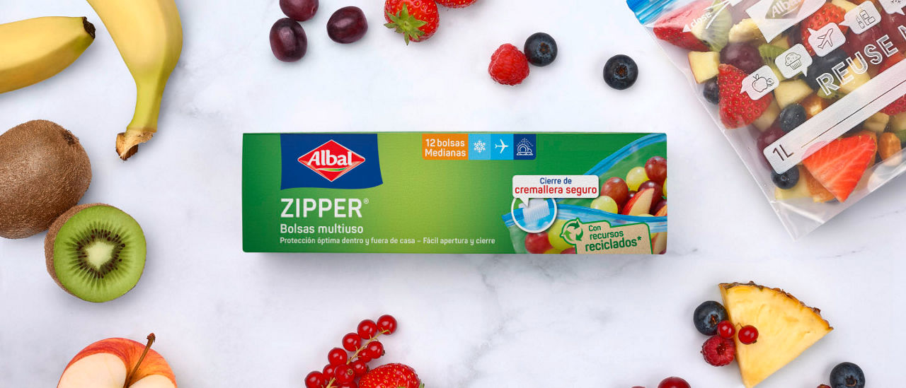 Bolsa Zipper Albal medianas 12x1L