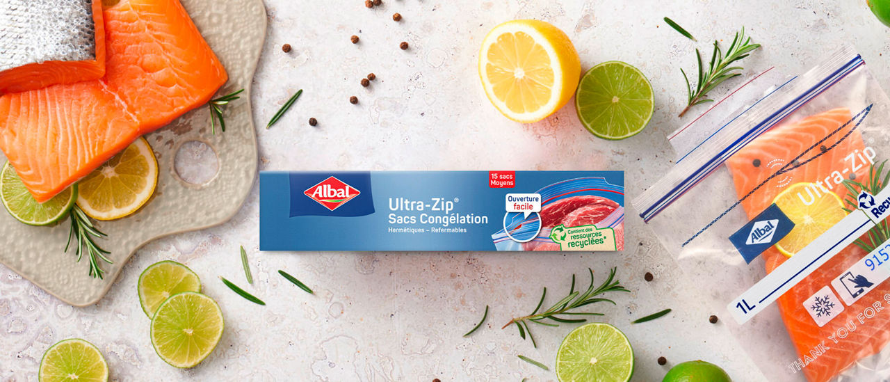 Sacs congélation Ultra-Zip® Albal® Header