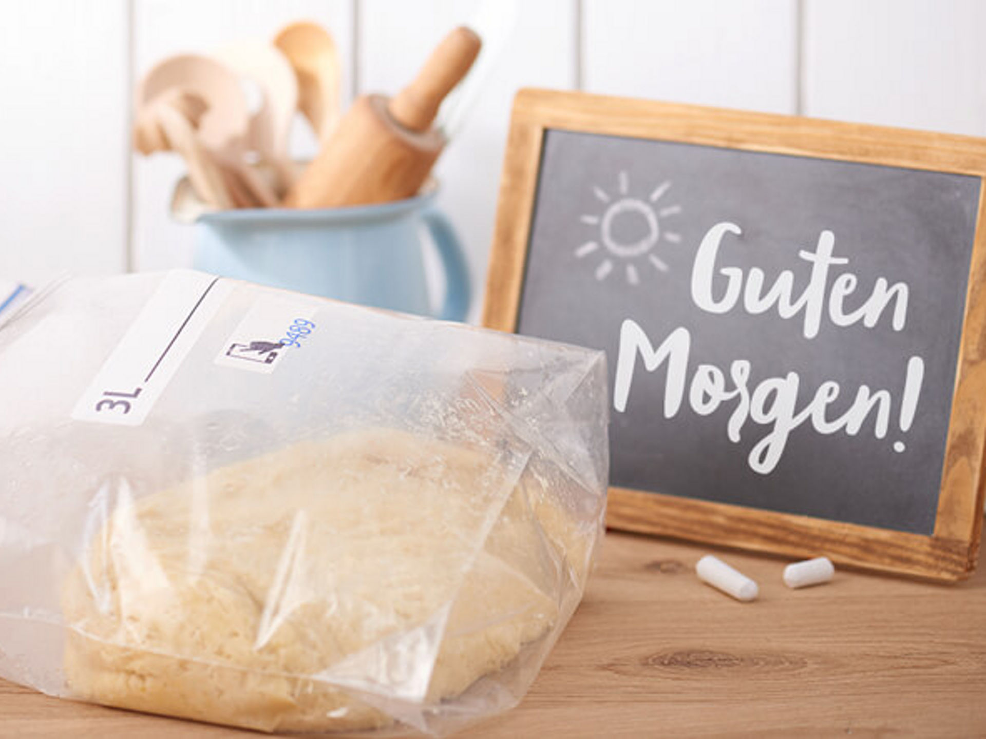 Hefeteig im Gefrierbeutel