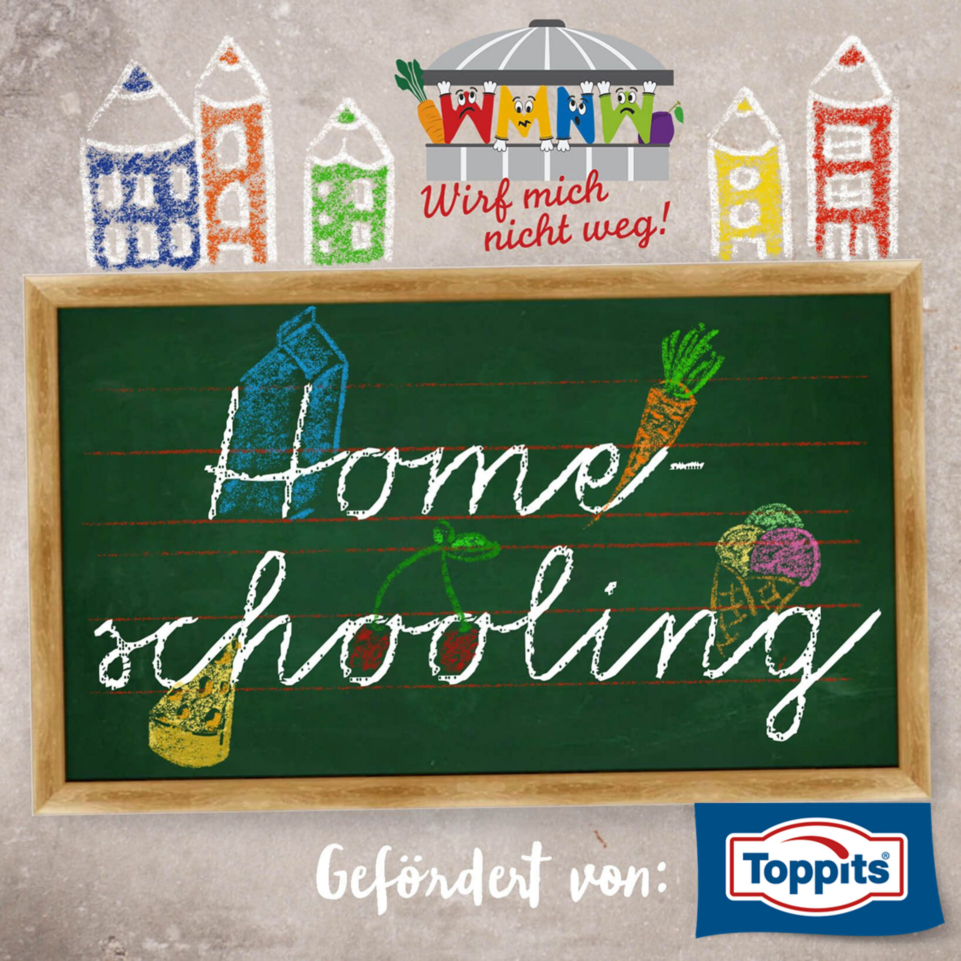 Homeschooling Logo WMNW gefördert von Toppits