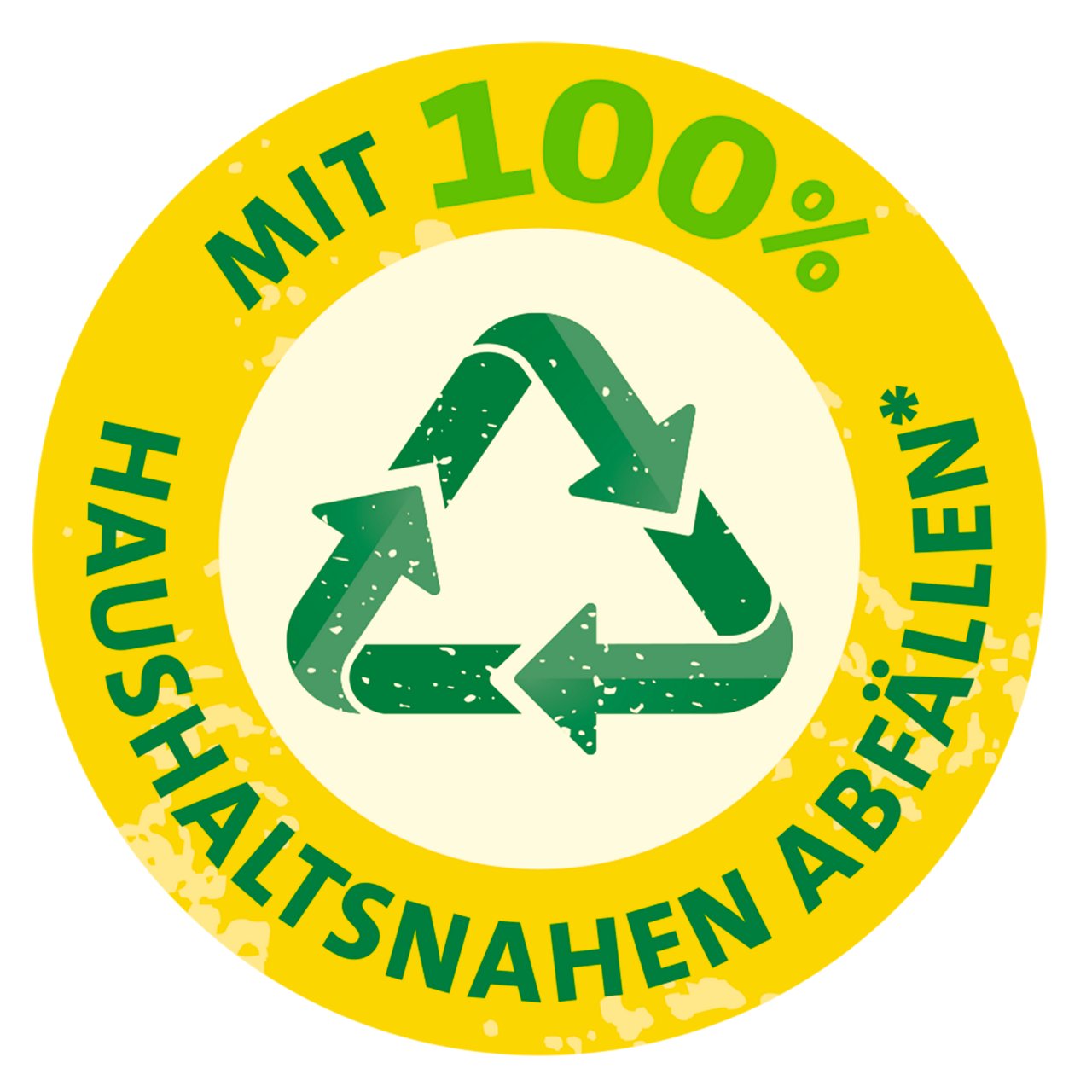 Icon: Mit 100% haushaltsnahen Abfällen