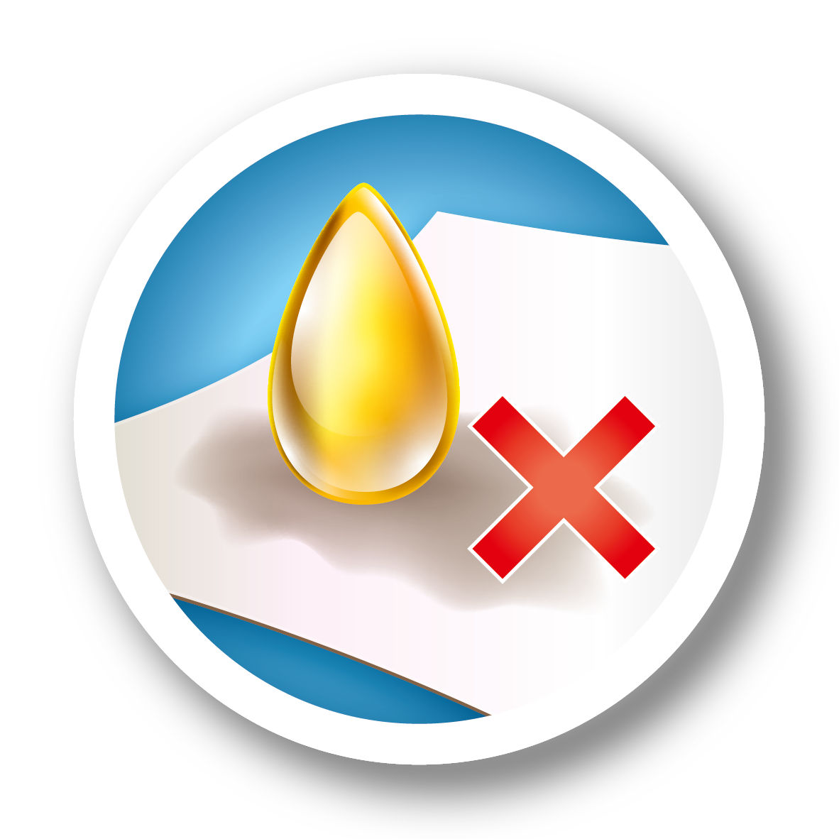 Icon no grease white 