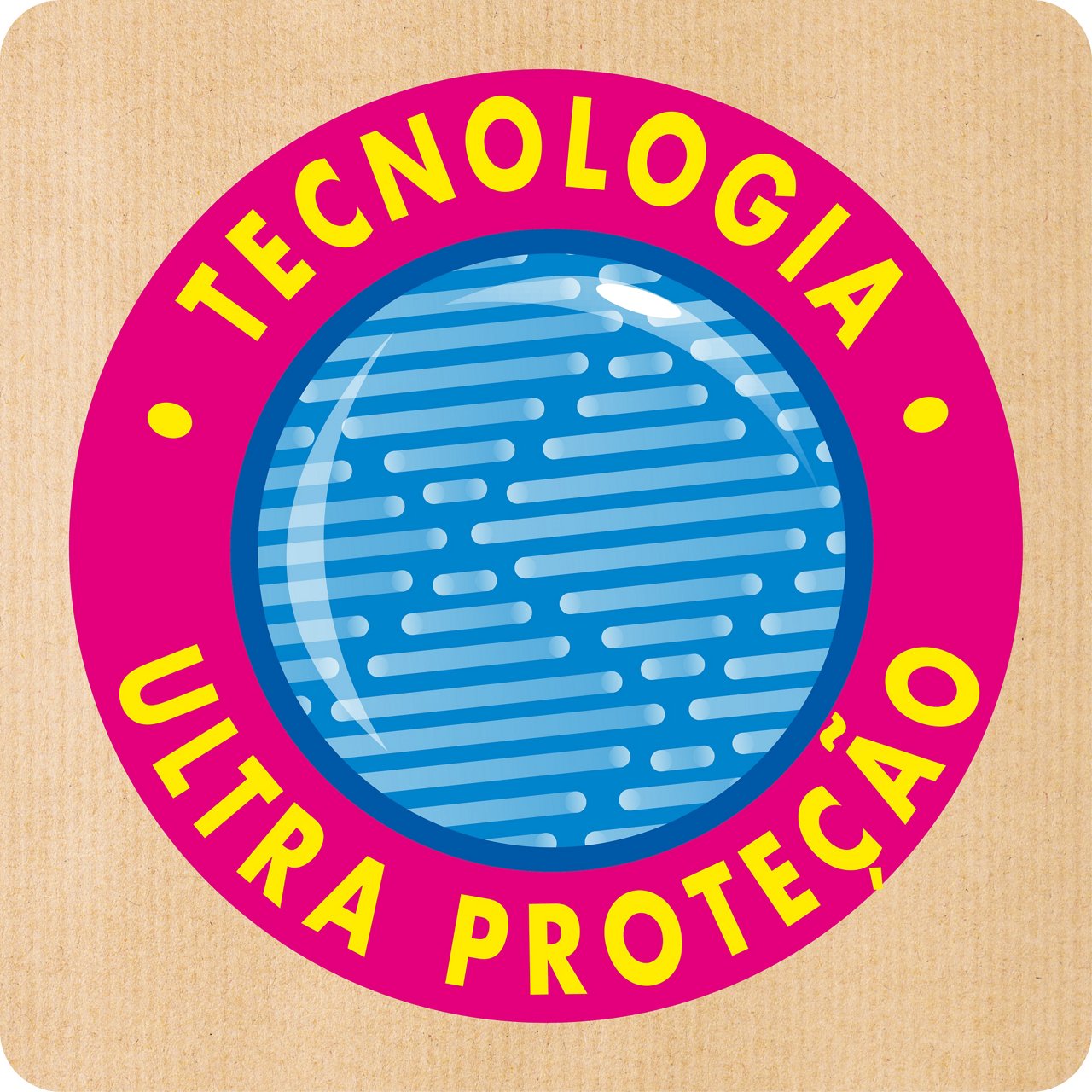 Pictograma ilustrando tecnologia de proteção ultra azul para saco de lixo de saco de mão