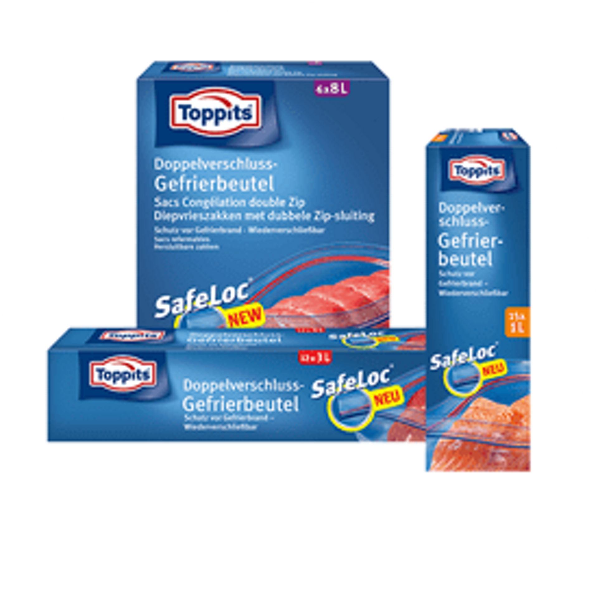 Toppits Safeloc Verpackung aus dem Jahr 2015