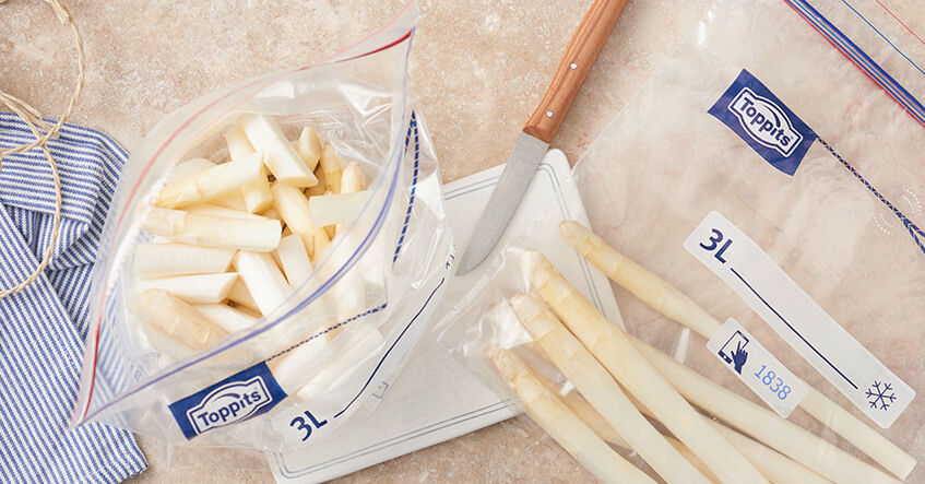 Spargel in Toppits® Zipperbeutel