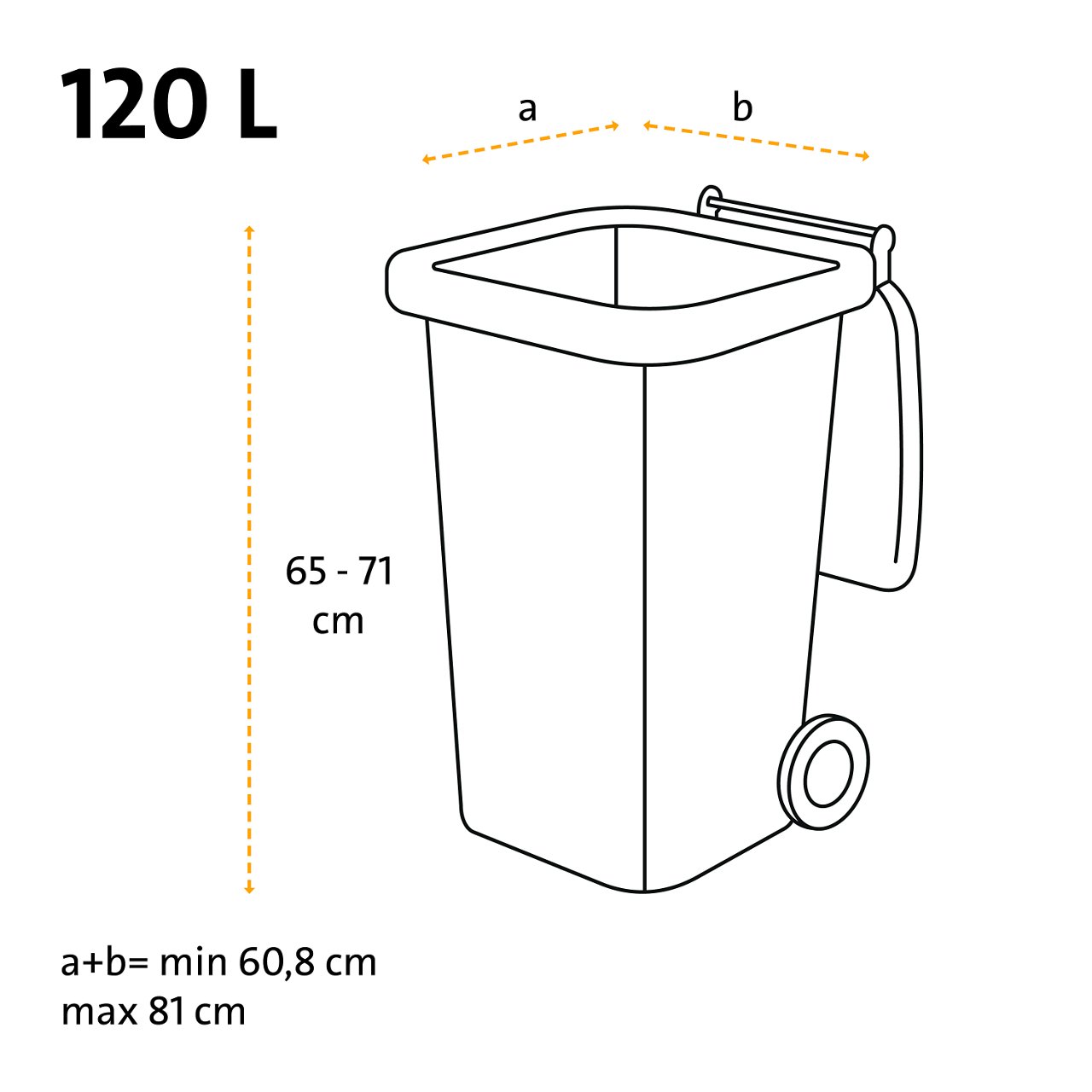 Swirl Abfallsäcke passende Maße des Mülleimers - 120 Liter, 12 Beutel