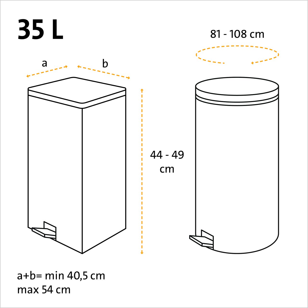Swirl Vanille-Lavendel-Duft-Müllbeutel passende Maße des Mülleimers - 35 Liter, 9 Stück