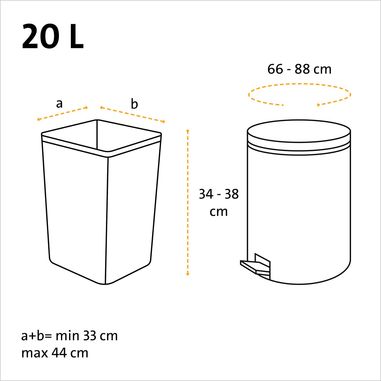 Swirl Aktive Frische Müllbeutel passende Maße des Mülleimers - 20 Liter, 12 Stück