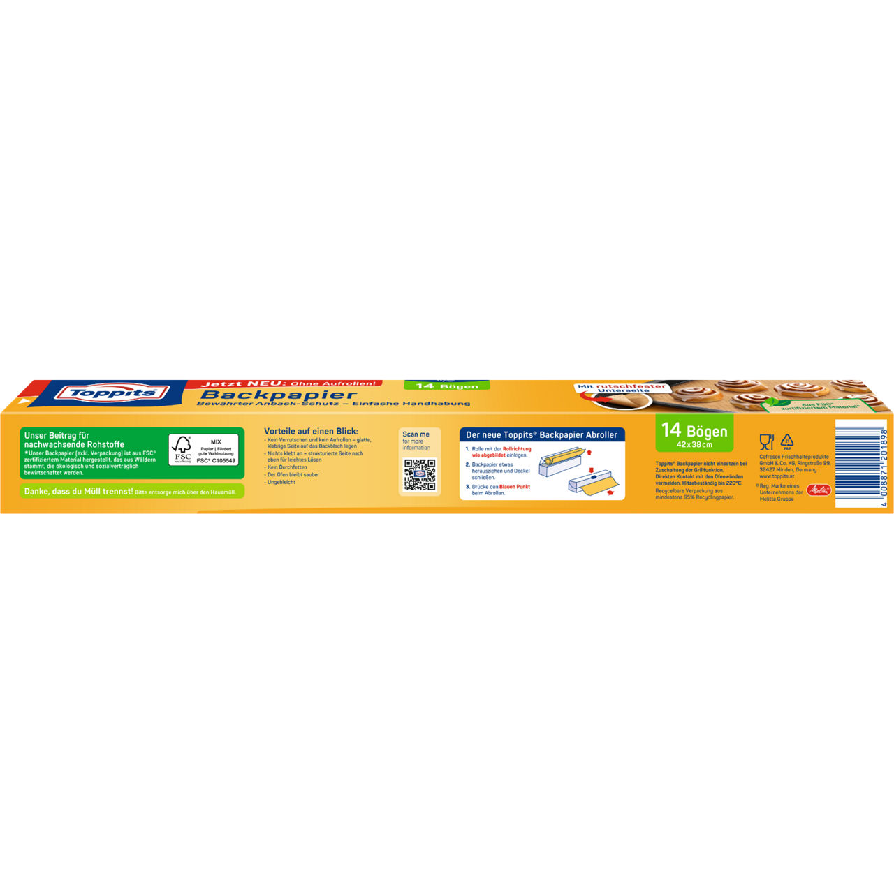 Toppits Backpapier Verpackungshinterseite 14B