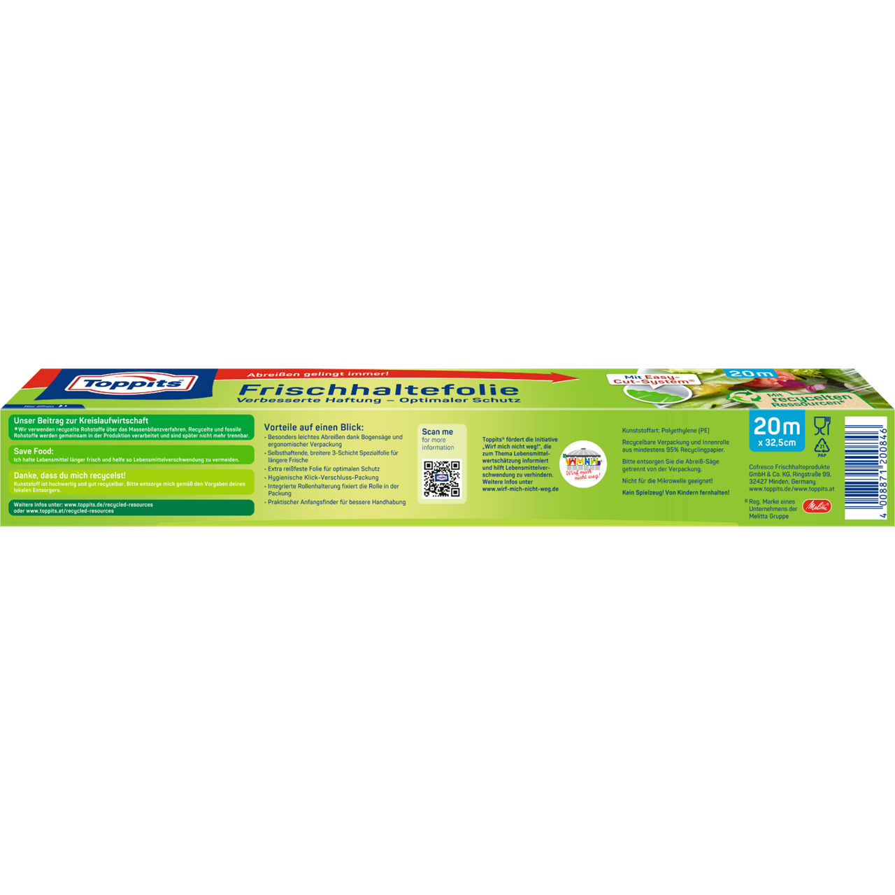Toppits Frischhaltefolie Verpackungshinterseite 20m