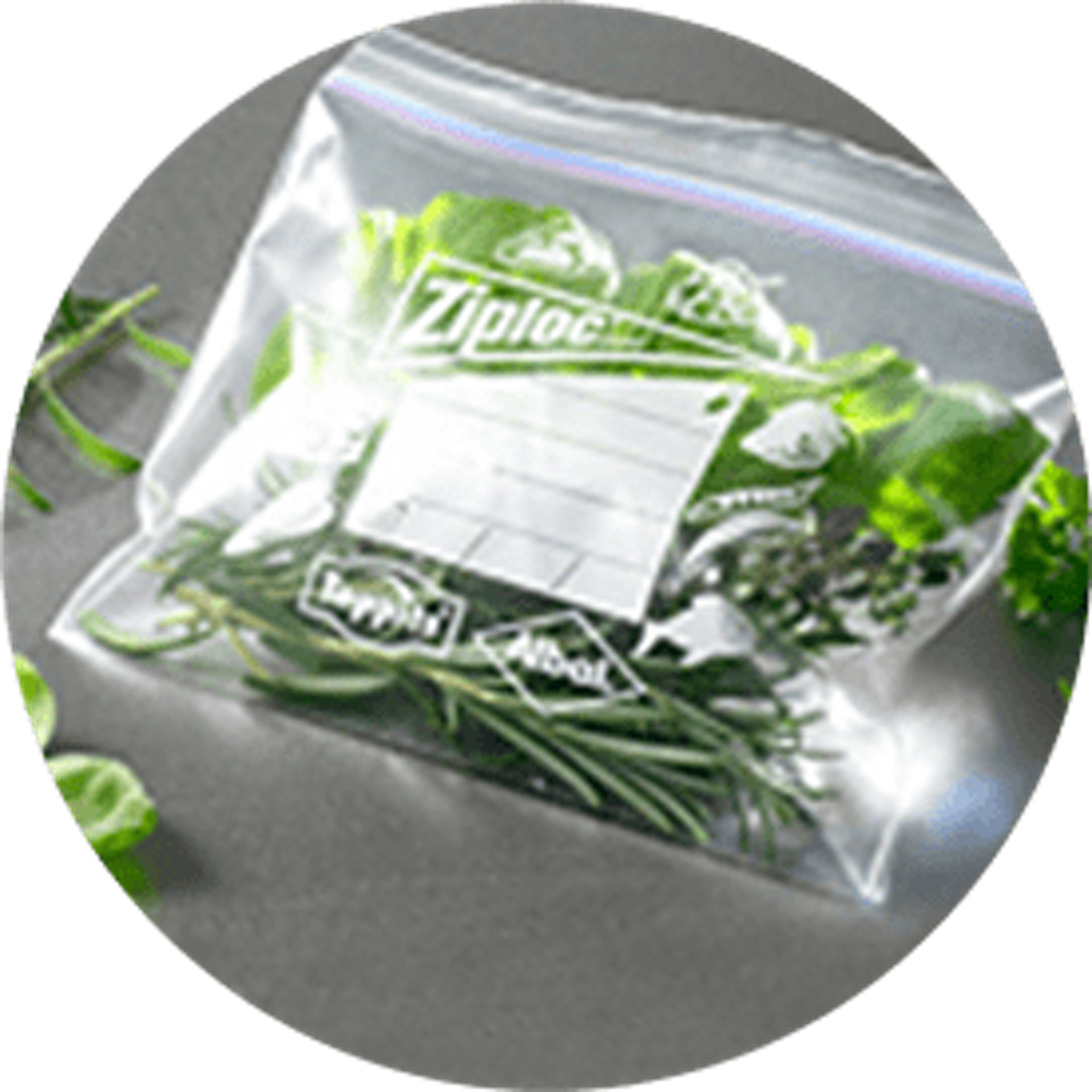 Toppits Albal Ziploc Beutel gefüllt mit Kräutern aus dem Jahr 1997
