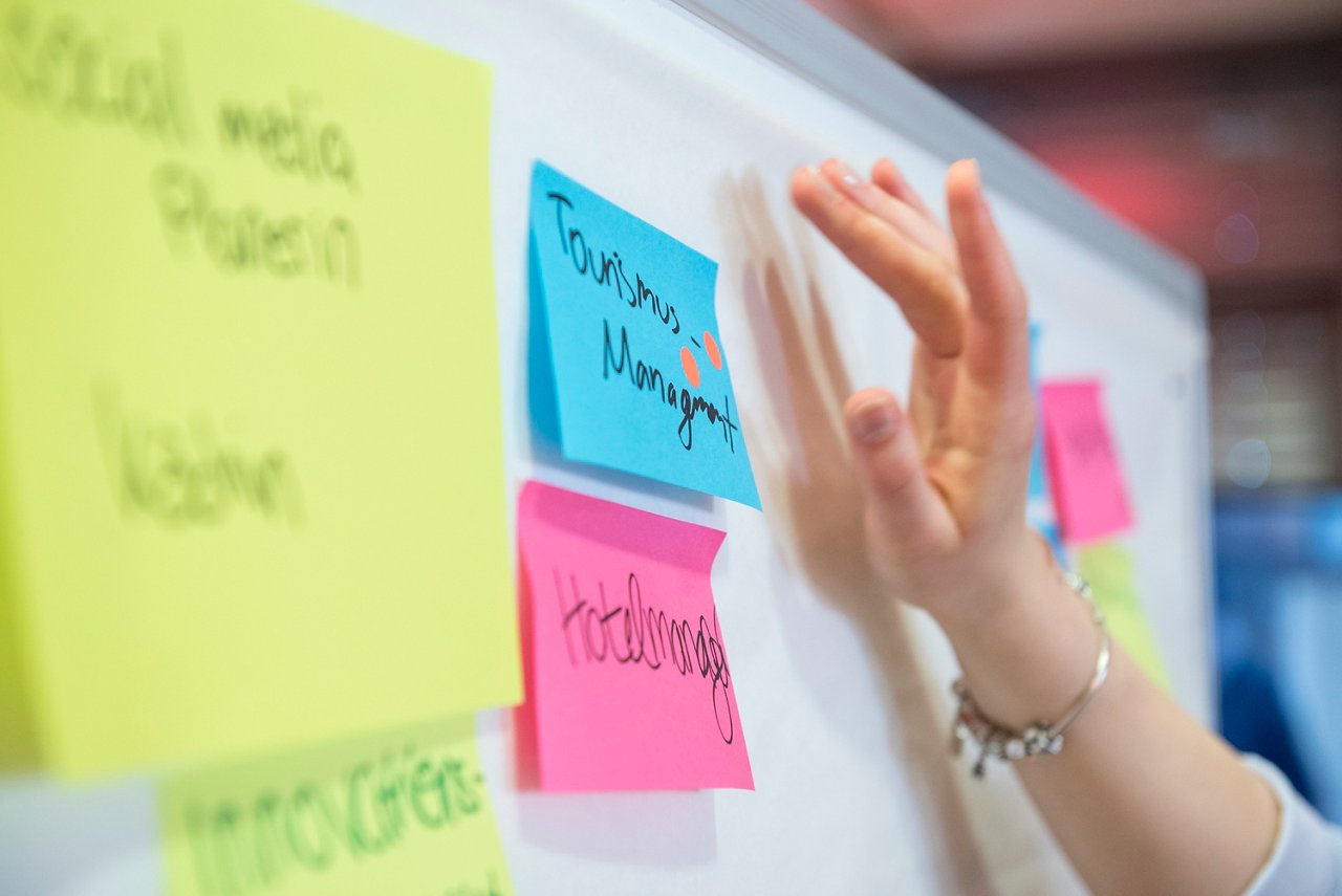 Post-its an Pinnwand