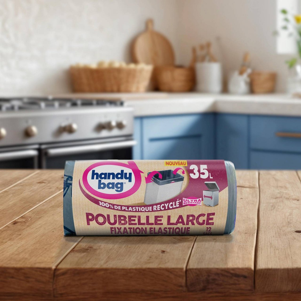 Installation correcte et incorrecte du sac poubelle Handybag