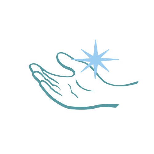 Pictogramme illustrant une main brillante illustrant la solution hygiénique Handybag