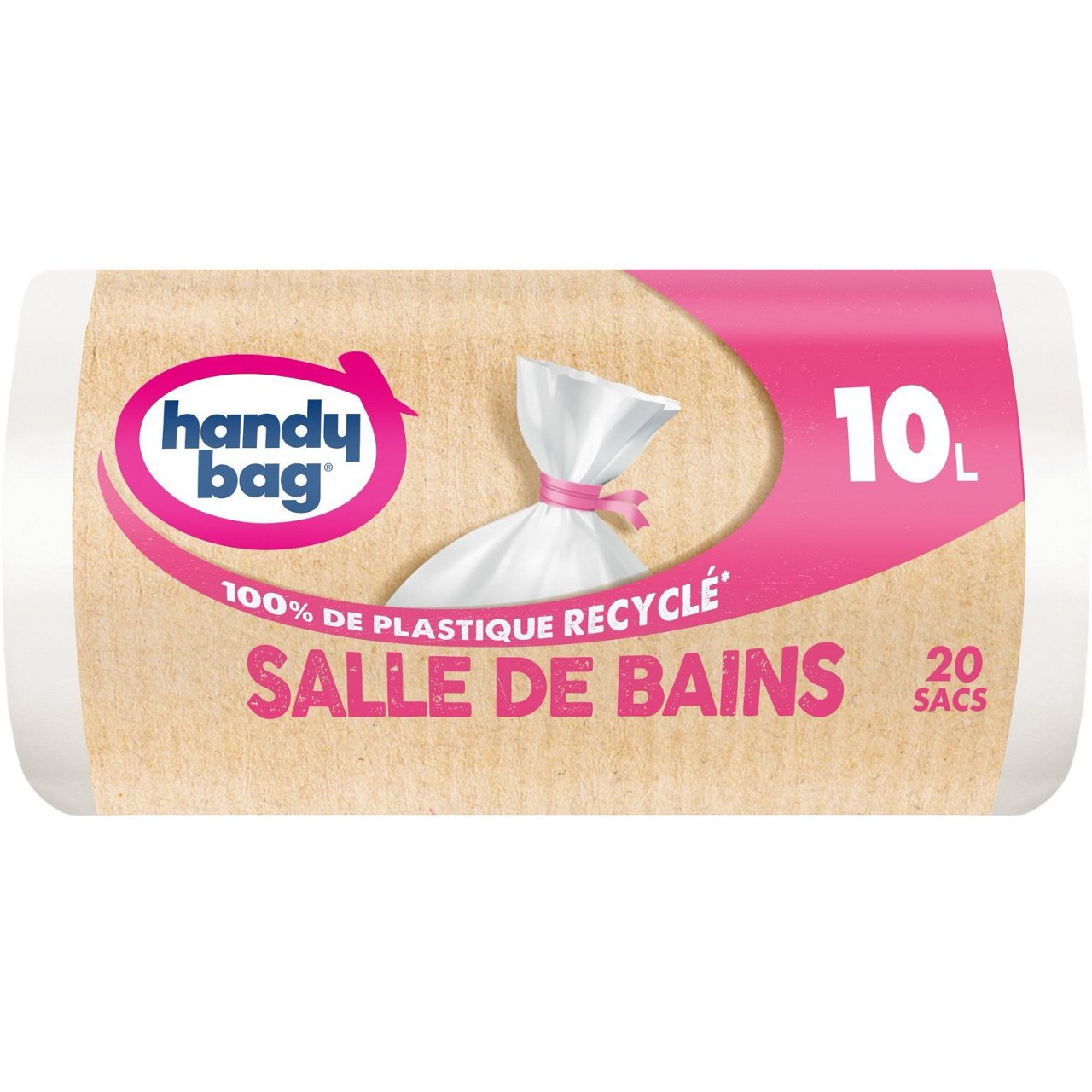 Pack de 20 sacs poubelle Handybag 10 litres