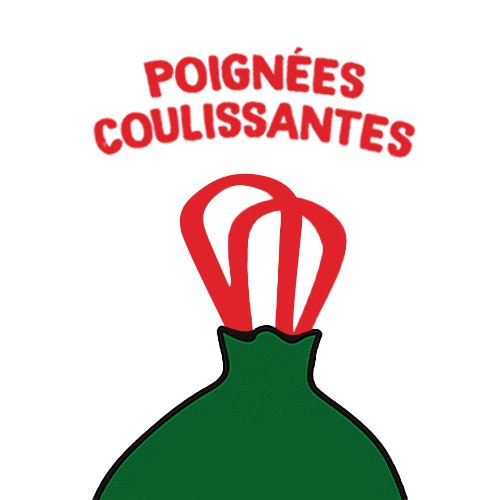 Pictogramme illustrant des poignées coulissantes sur un sac écolo Handybag