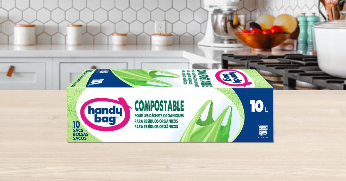 Boîte de sacs poubelle Handybag compostables 10 litres