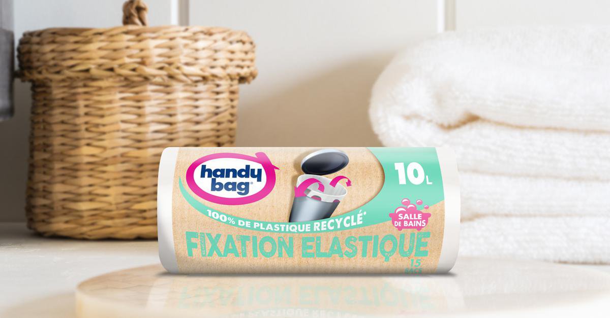 Sac poubelle Handybag dans une salle de bains