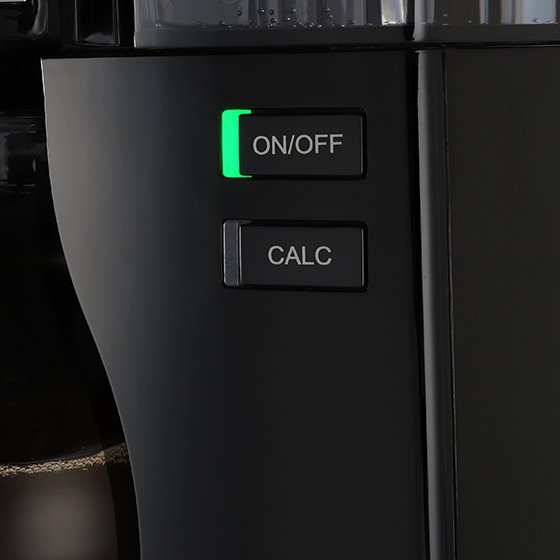 Melitta® Look Filter Coffee Maker 6782599 Closeup view at the On and Off Button with light indication