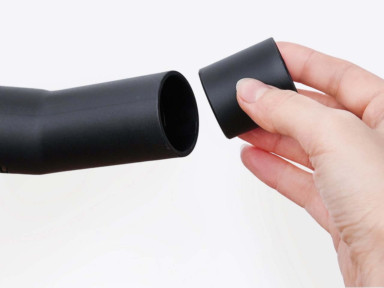 Swirl Düsenadapter wird aufgesteckt
