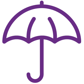 protect wealth umbrella icon
